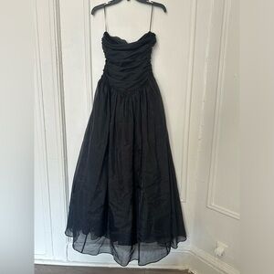 Reformation Black Strapless Dress